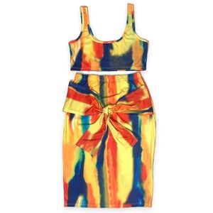 Colorful Women’s Skirt Set